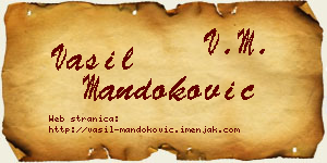 Vasil Mandoković vizit kartica